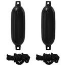 vidaXL Hajó 2 db Ø 16 x 58 cm Fekete PVC