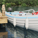 vidaXL Hajó 2 db Ø 14 x 50 cm Fehér PVC