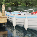 vidaXL Hajó 2 db Ø 16 x 58 cm Fehér PVC