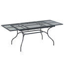 vidaXL Húzható Mesh Étkezőasztal Antracitszürke 212 x 90 x 76 cm Acél