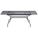 vidaXL Húzható Mesh Étkezőasztal Antracitszürke 212 x 90 x 76 cm Acél