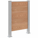 vidaXL Hulladék Gyűjtő Kerítés Barna 85 x 12 x 115 cm Alumínium és WPC