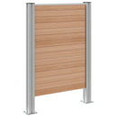 vidaXL Hulladék Gyűjtő Kerítés Barna 85 x 12 x 115 cm Alumínium és WPC