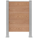 vidaXL Hulladék Gyűjtő Kerítés Barna 85 x 12 x 115 cm Alumínium és WPC