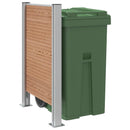 vidaXL Hulladék Gyűjtő Kerítés Barna 85 x 12 x 115 cm Alumínium és WPC