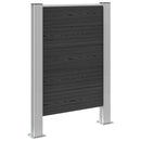 vidaXL Hulladék Gyűjtő Kerítés Szürke 85 x 12 x 115 cm