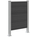 vidaXL Hulladék Gyűjtő Kerítés Szürke 85 x 12 x 115 cm