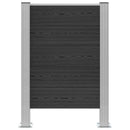 vidaXL Hulladék Gyűjtő Kerítés Szürke 85 x 12 x 115 cm