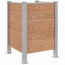 vidaXL Hulladék Gyűjtő Kerítés Barna 85 x 85 x 115 cm Alumínium és WPC