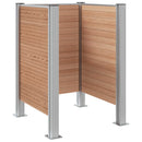 vidaXL Hulladék Gyűjtő Kerítés Barna 85 x 85 x 115 cm Alumínium és WPC