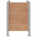 vidaXL Hulladék Gyűjtő Kerítés Barna 85 x 85 x 115 cm Alumínium és WPC