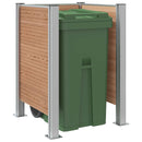 vidaXL Hulladék Gyűjtő Kerítés Barna 85 x 85 x 115 cm Alumínium és WPC