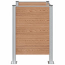 vidaXL Hulladék Gyűjtő Kerítés Barna 85 x 85 x 115 cm Alumínium és WPC
