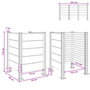 vidaXL Hulladék Gyűjtő Kerítés Barna 85 x 85 x 115 cm Alumínium és WPC