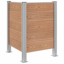 vidaXL Hulladék Gyűjtő Kerítés Barna 85 x 85 x 115 cm Alumínium és WPC