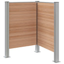 vidaXL Hulladék Gyűjtő Kerítés Barna 85 x 85 x 115 cm Alumínium és WPC