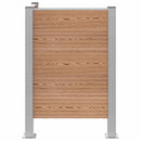 vidaXL Hulladék Gyűjtő Kerítés Barna 85 x 85 x 115 cm Alumínium és WPC