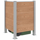 vidaXL Hulladék Gyűjtő Kerítés Barna 85 x 85 x 115 cm Alumínium és WPC