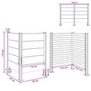 vidaXL Hulladék Gyűjtő Kerítés Barna 85 x 85 x 115 cm Alumínium és WPC
