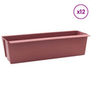 vidaXL Virágboxok euro raklapokhoz 12 pcs Barna 36,5 x 14 x 9,5 cm