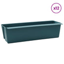 vidaXL Virágboxok euro raklapokhoz 12 pcs Zöld 36 x 13,5 x 9,5 cm