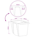 vidaXL Virágboxok euro raklapokhoz 12 pcs Szürke 13,5 x 9 x 9,5 cm