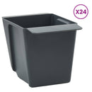vidaXL Virágboxok euro raklapokhoz 12 pcs Szürke 13,5 x 9 x 9,5 cm