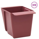 vidaXL Virágboxok euro raklapokhoz 12 pcs Barna 14 x 9 x 9,5 cm