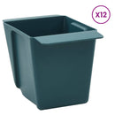vidaXL Virágboxok euro raklapokhoz 12 pcs Zöld 14 x 9 x 9,5 cm