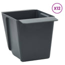 vidaXL Virágboxok euro raklapokhoz 24 pcs Szürke 13,5 x 9 x 9,5 cm