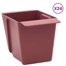 vidaXL Virágboxok euro raklapokhoz 24 pcs Barna 13,5 x 9 x 9,5 cm