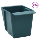 vidaXL Virágboxok euro raklapokhoz 24 pcs Zöld 13,5 x 9 x 9,5 cm