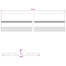 vidaXL Garázspadló tömítés Fekete és Sárga 12 x 90 mm 5,5 m PVC