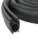 vidaXL Garázs Ajtó Tömítés Fekete 41 x 33 mm 3 m PVC