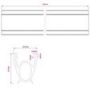 vidaXL Garázs Ajtó Tömítés Fekete 41 x 33 mm 4,5 m PVC