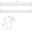 vidaXL Garázs Ajtó Tömítés Fekete 41 x 33 mm 5 m PVC