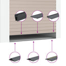vidaXL Garázs Ajtó Tömítés Fekete 70 x 6 mm 4 m PVC