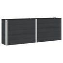 vidaXL Kerti magaságyás Fekete 250 x 50 x 91 cm