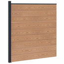 vidaXL Kerítés Készlet 175 x 186 cm WPC és Alumínium Barna