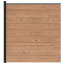 vidaXL Kerítés Készlet 175 x 186 cm WPC és Alumínium Barna