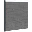 vidaXL Kerítés Készlet 175 x 186 cm WPC és Alumínium Szürke