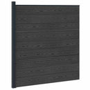 vidaXL Kerítés Készlet 175 x 186 cm WPC és Alumínium Fekete