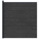 vidaXL Kerítés Készlet 175 x 186 cm WPC és Alumínium Fekete