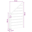 vidaXL Kerítés Készlet 95 x 180 cm WPC és Alumínium Szürke