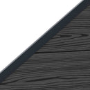 vidaXL Kerítés Készlet 95 x 180 cm WPC és Alumínium Fekete