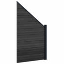 vidaXL Kerítés Készlet 95 x 180 cm WPC és Alumínium Fekete