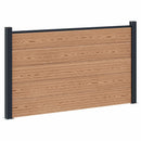 vidaXL Kerítés Készlet 180 x 105 cm WPC és Alumínium Barna