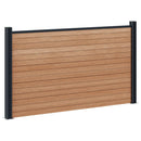vidaXL Kerítés Készlet 180 x 105 cm WPC és Alumínium Barna