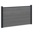 vidaXL Kerítés Készlet 180 x 105 cm WPC és Alumínium Szürke