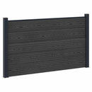 vidaXL Kerítés Készlet 180 x 105 cm WPC és Alumínium Fekete